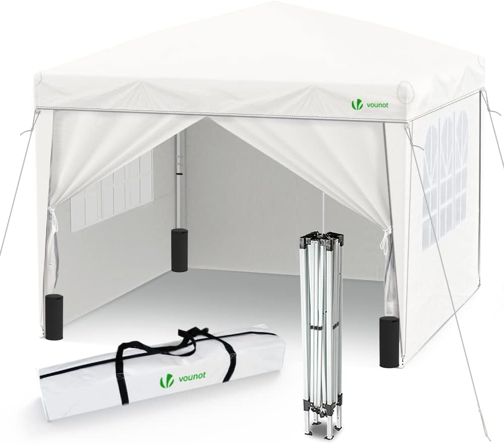 vounot carpa plegable gazebo 3x3 con 4 paredes