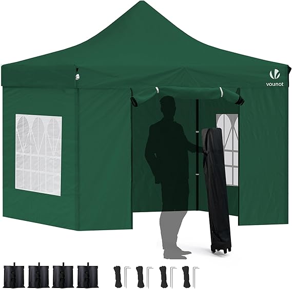 VOUNOT carpa plegable 3x3m con 4 paredes