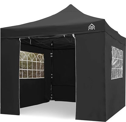 All Seasons carpa 3x3 negra impermeable con paredes